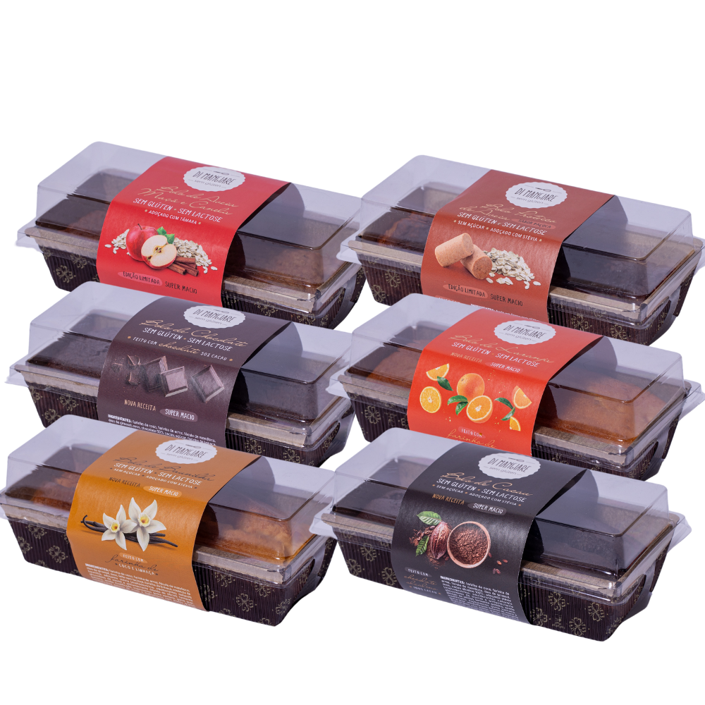 Kit 6 Bolos sem glúten - Di Mangiare